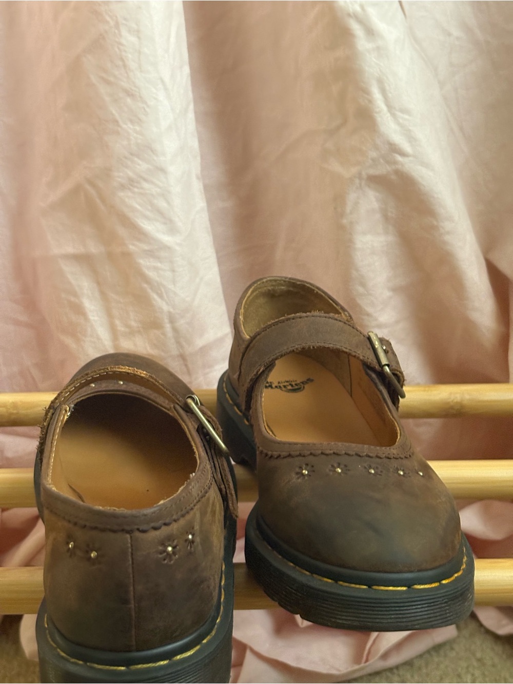 Dr. Martens Tan Leather Mary Jane Shoe - Picture 3 of 6